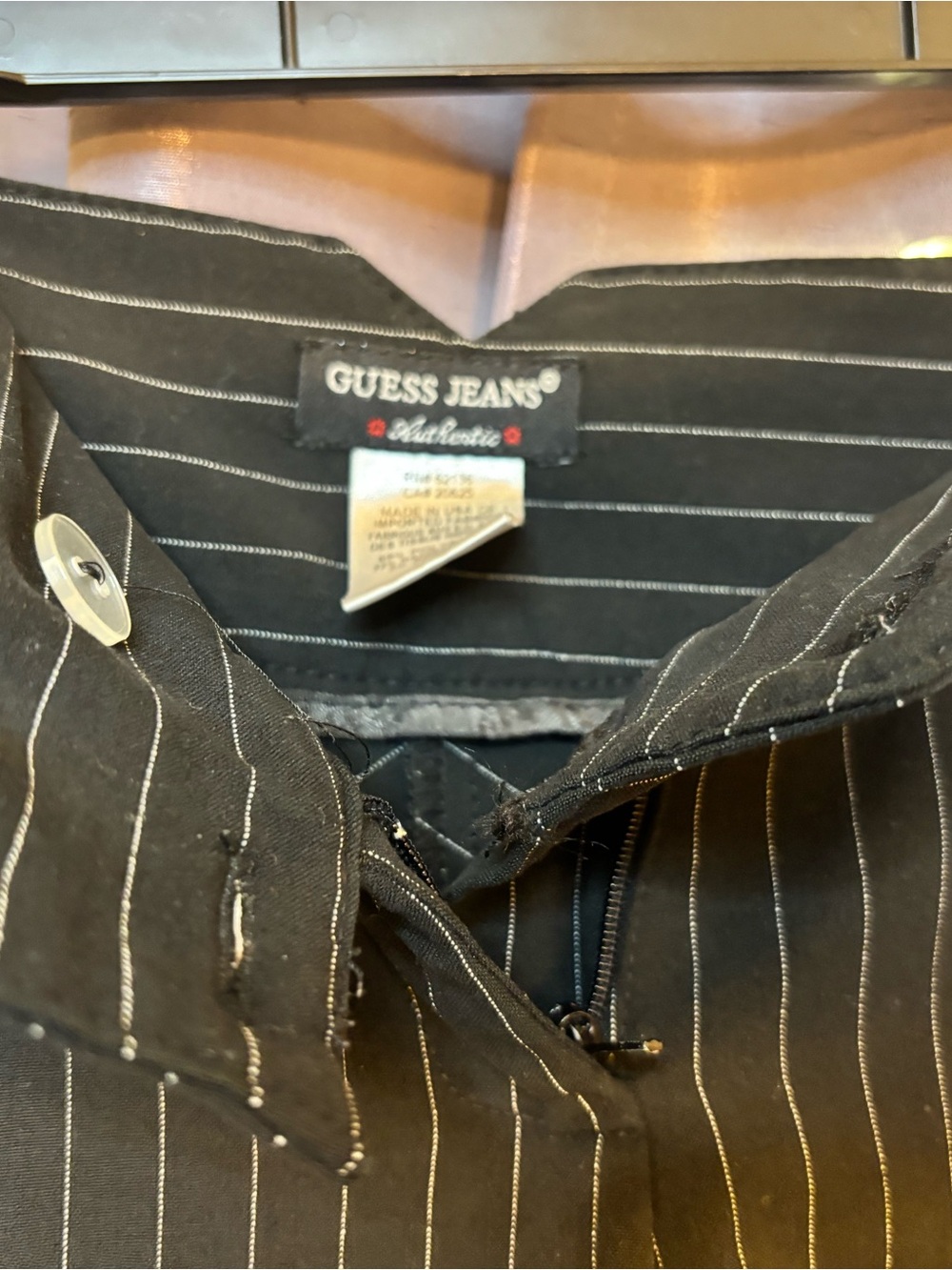 Guess Black Pinstripe Tailored Women’s Shorts